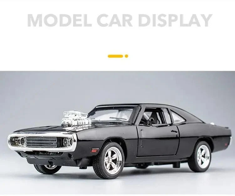 1:32 Dodge Charger 1970 Die-Cast Model Car – Pull-Back Toy with Sound & Light