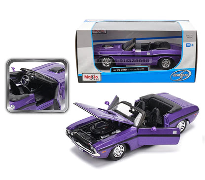 1:24 1970 Dodge Challenger R/T Convertible Die-Cast Model Car – Classic Collectible