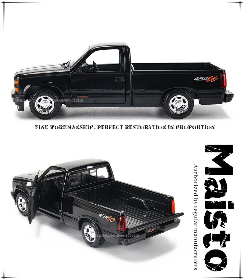 1:24 1993 Chevrolet 454 SS Pick-Up Die-Cast Model Car – Collectible Toy