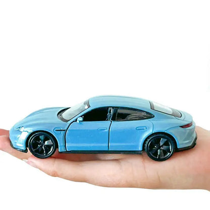 1:36 Porsche Taycan Die-Cast Toy Car – Pull-Back Model for Kids & Collectors