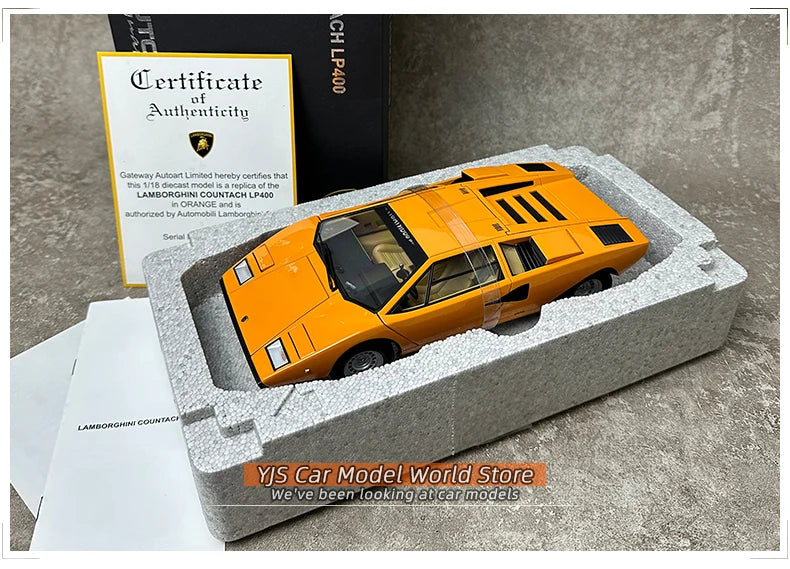 [SuperDetailed] 1:18 Lamborghini Countach LP400 Die-Cast Model Car – Sports Car Collectible