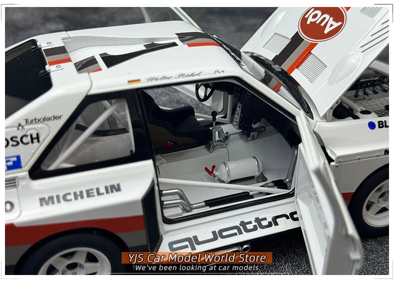 [SuperDetailed] 1:18 Audi Sport Quattro S1 Rally 1985-1987 Racing Car Model – Static Collectible