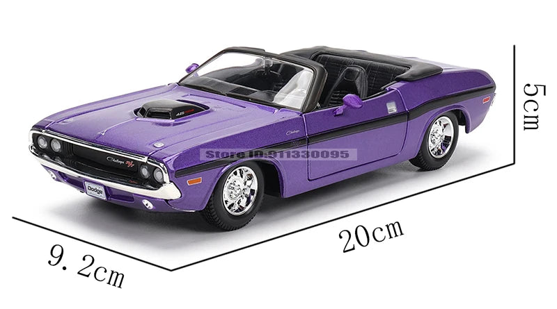 1:24 1970 Dodge Challenger R/T Convertible Die-Cast Model Car – Classic Collectible