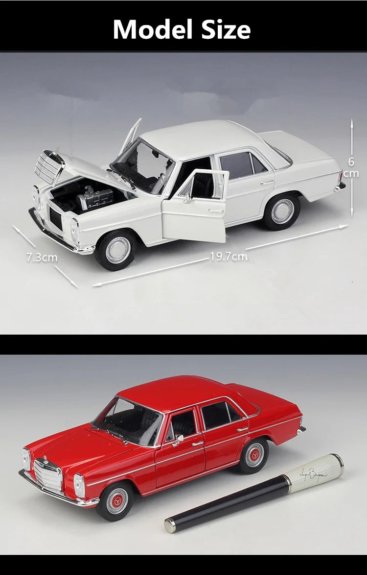 1:24 Mercedes-Benz 220 Die-Cast Model Car – Classic Retro Collectible