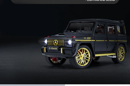 1:24 AMG G63 Die-Cast Model Car – Pull-Back Toy with Sound & Light, Openable Doors