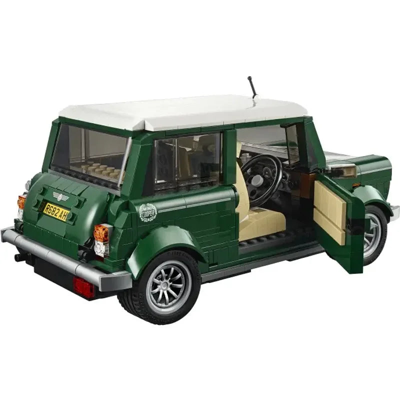 1106-Piece Mini Cooper MK VII Building Block Set – Classic Retro Car Model