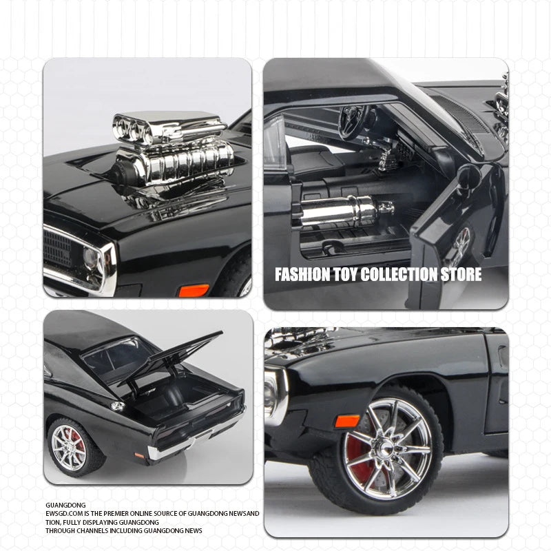 1:24 Dodge Challenger 1970 Die-Cast Model Car – Fast & Furious Edition with Sound & Light