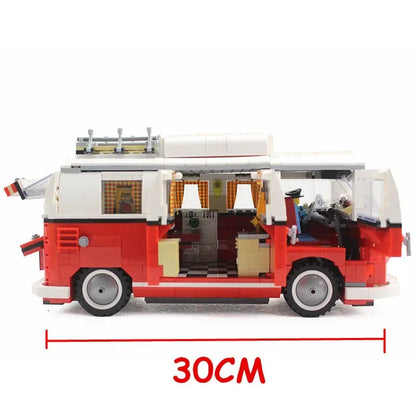 1354-Piece Volkswagen T1 Camper Van Building Block Set – High-Tech Bus Model