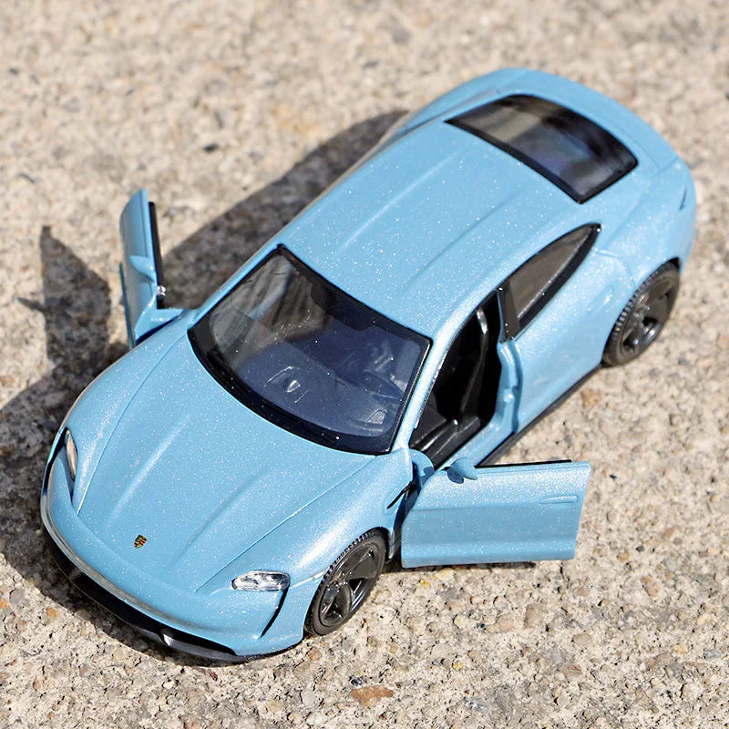 1:36 Porsche Taycan Die-Cast Toy Car – Pull-Back Model for Kids & Collectors