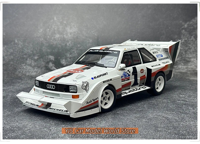 [SuperDetailed] 1:18 Audi Sport Quattro S1 Rally 1985-1987 Racing Car Model – Static Collectible