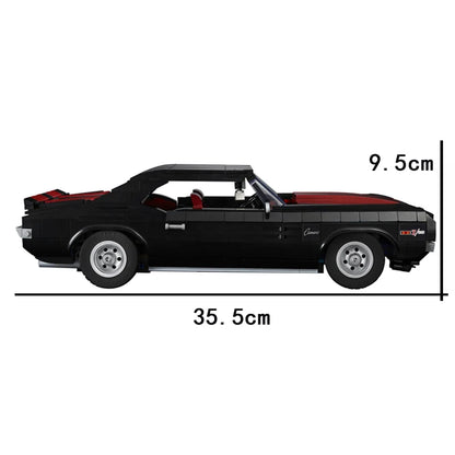 1456-Piece 1969 Chevrolet Camaro Z28 Building Block Set – Retro Muscle Car Model