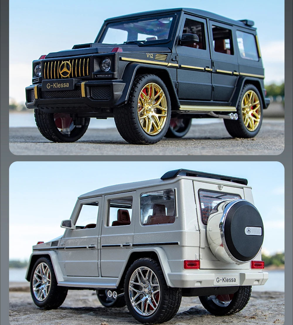 1:24 AMG G63 Die-Cast Model Car – Pull-Back Toy with Sound & Light, Openable Doors